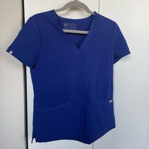 Figs Casma Three-Pocket Scrub Top- Blue Size XS